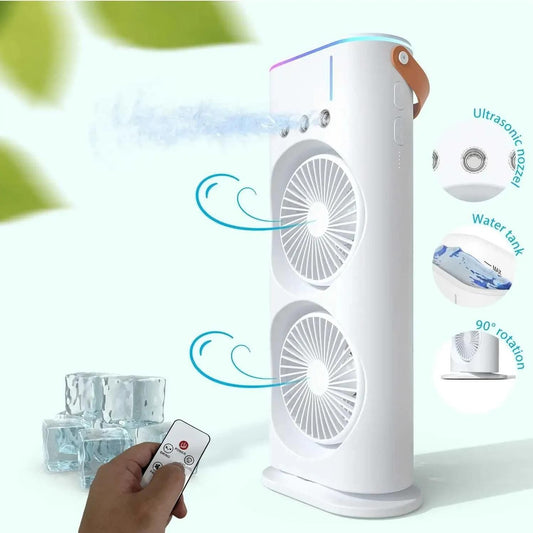 DeepKart™ USB Rechargeable, Double-Ended Spray & Travel Fan