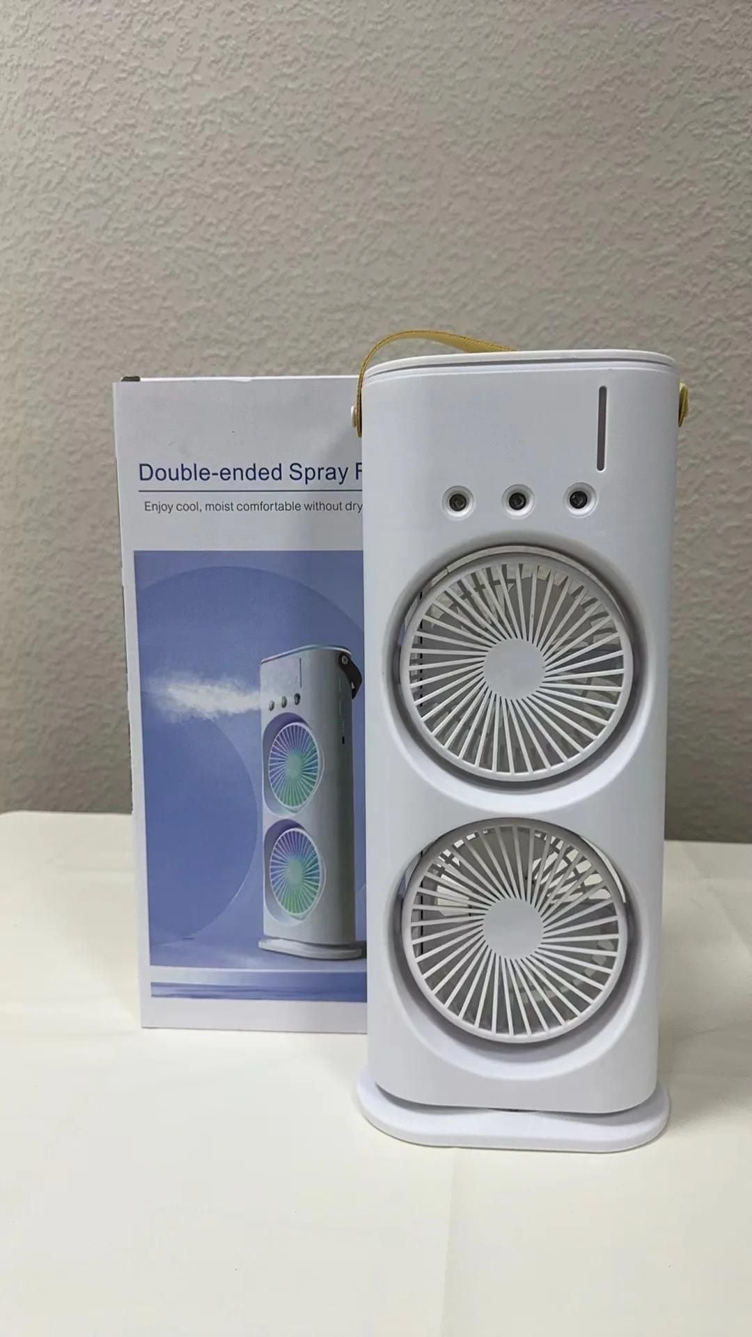 DeepKart™ USB Rechargeable, Double-Ended Spray & Travel Fan