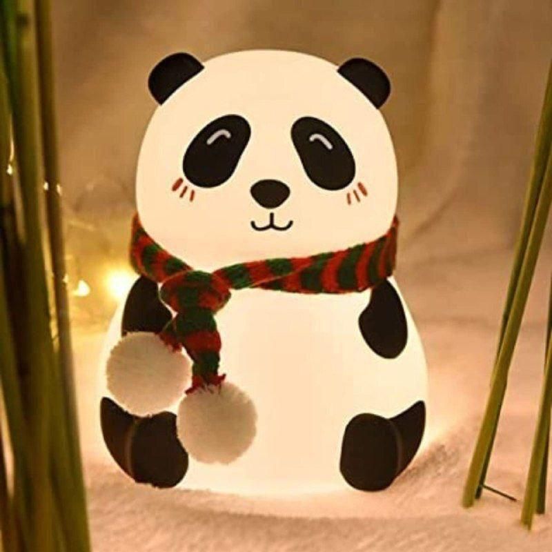 Silicone Panda Cute Night Lamp – Soft, Rechargeable, and Touch-Controlled Lighting