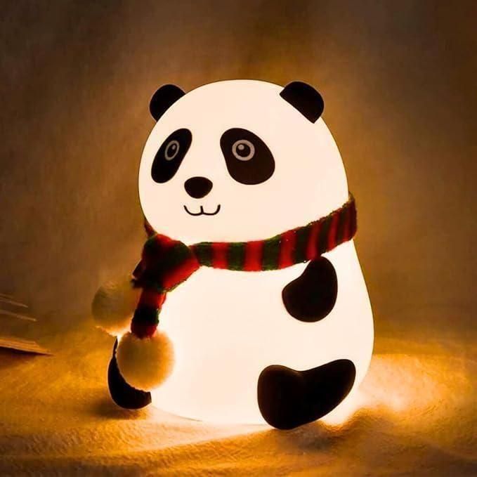 Silicone Panda Cute Night Lamp – Soft, Rechargeable, and Touch-Controlled Lighting