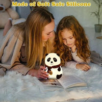 Silicone Panda Cute Night Lamp – Soft, Rechargeable, and Touch-Controlled Lighting