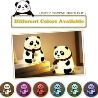 Silicone Panda Cute Night Lamp – Soft, Rechargeable, and Touch-Controlled Lighting