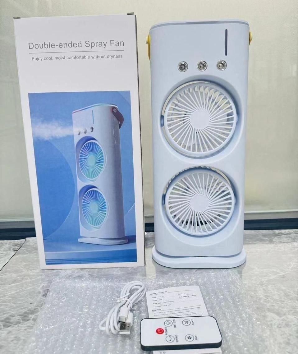 DeepKart™ USB Rechargeable, Double-Ended Spray & Travel Fan