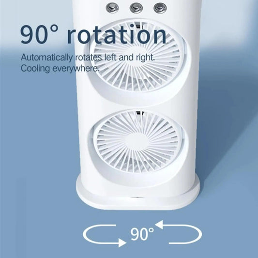 DeepKart™ USB Rechargeable, Double-Ended Spray & Travel Fan